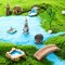 12 Pieces Garden Accessories Miniature Bridge Mini Lighthouse Water Well Bridge Figurines Pond Lawn Garden Ornament Figurines for DIY Craft Garden Decor (Classic Style)